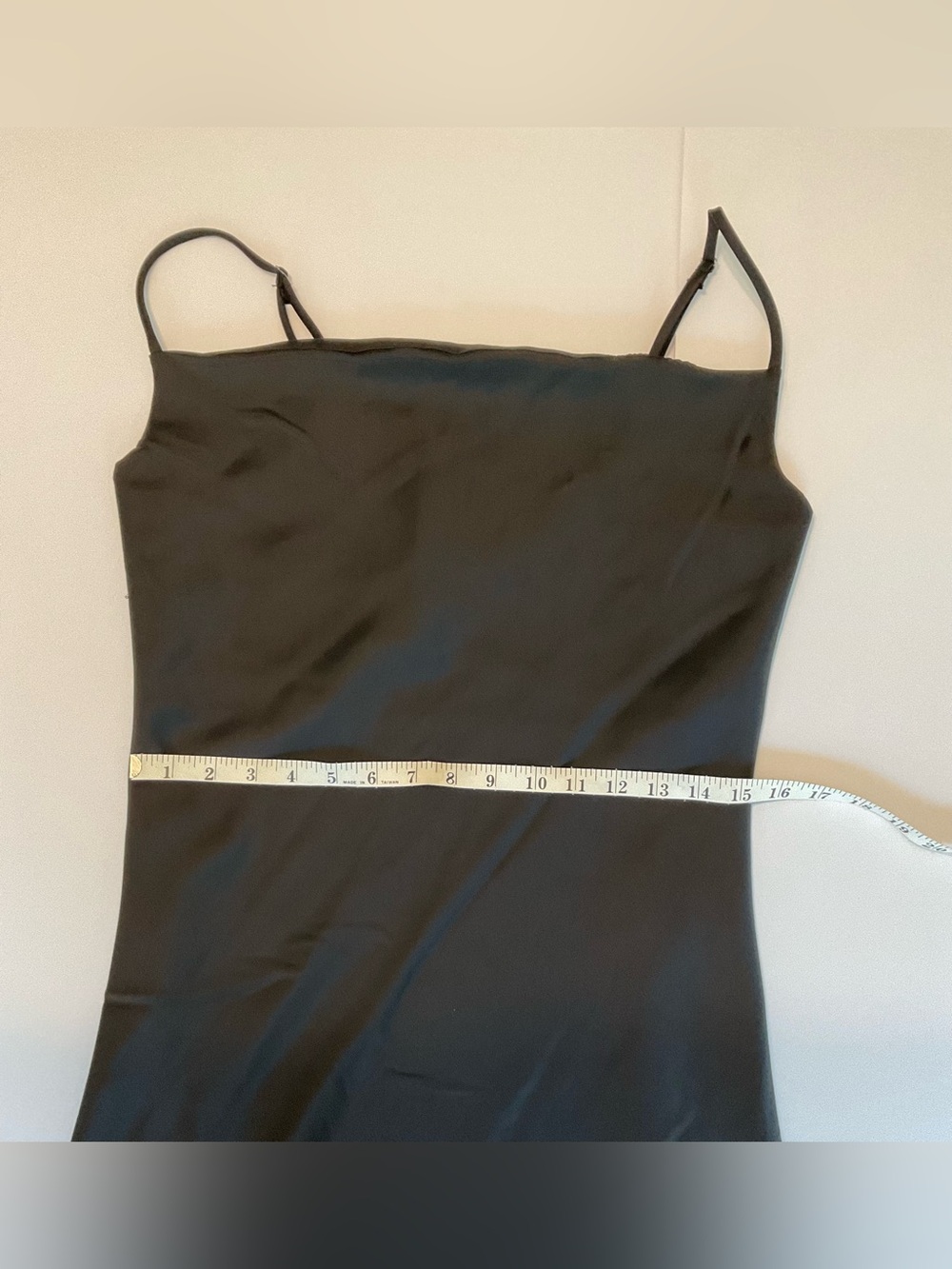 See You Monday Black Satin Cowl Neck Mini Slip Dress Size M - Picture 8 of 10